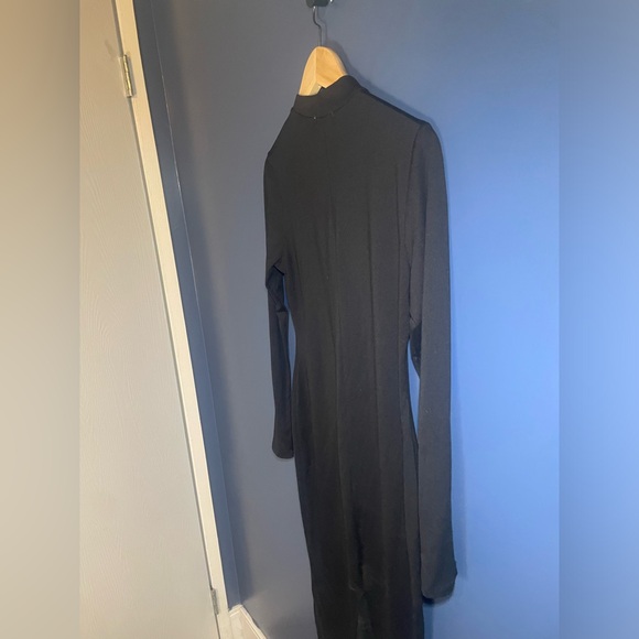 Heart & Hips (Fashion Nova) Black Bodycon Maxi Dress with Slit, Size L. - Picture 4 of 6